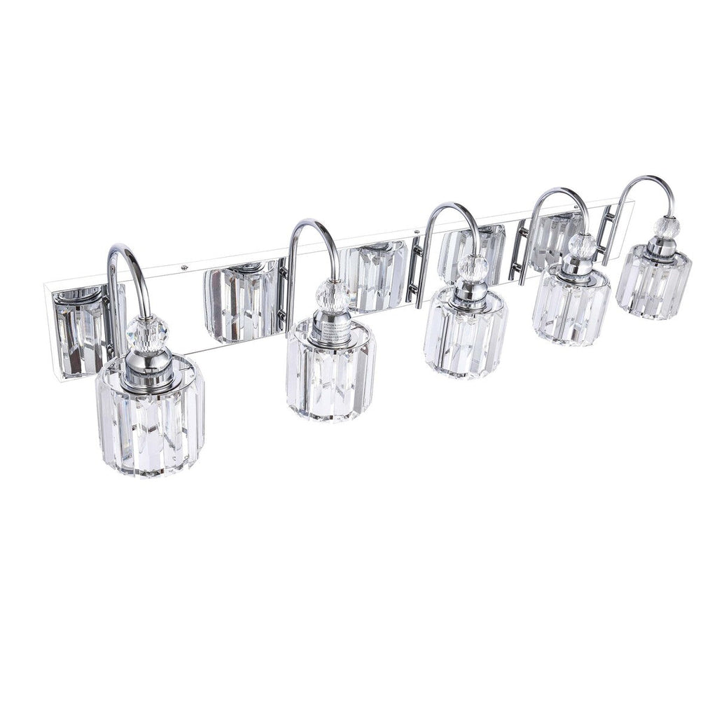 Chrome/ Noir/ Or Moderne Murale pour Salle de Bain et Toilettes, Lustre à Cristaux, Eclairage de Miroir, Eclairage de Meuble-lavabo