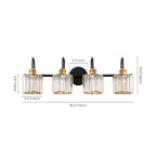 Chrome/ Noir/ Or Moderne Murale pour Salle de Bain et Toilettes, Lustre à Cristaux, Eclairage de Miroir, Eclairage de Meuble-lavabo