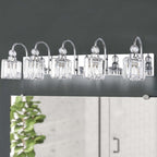 Chrome/ Noir/ Or Moderne Murale pour Salle de Bain et Toilettes, Lustre à Cristaux, Eclairage de Miroir, Eclairage de Meuble-lavabo