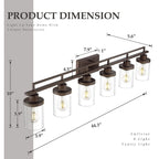 Applique murale de salle de bain vintage à 4/5/6 lumières