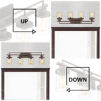 Applique murale de salle de bain vintage à 4/5/6 lumières