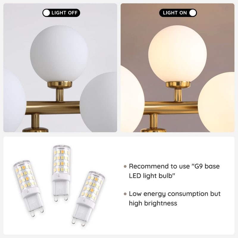 Luminaire suspendu linéaire à 16 lumières, style moderne du milieu du siècle, en laiton doré, avec globe en verre dépoli, 102 cm (40 po) pour salle à manger
