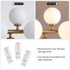 Luminaire suspendu linéaire à 16 lumières, style moderne du milieu du siècle, en laiton doré, avec globe en verre dépoli, 102 cm (40 po) pour salle à manger