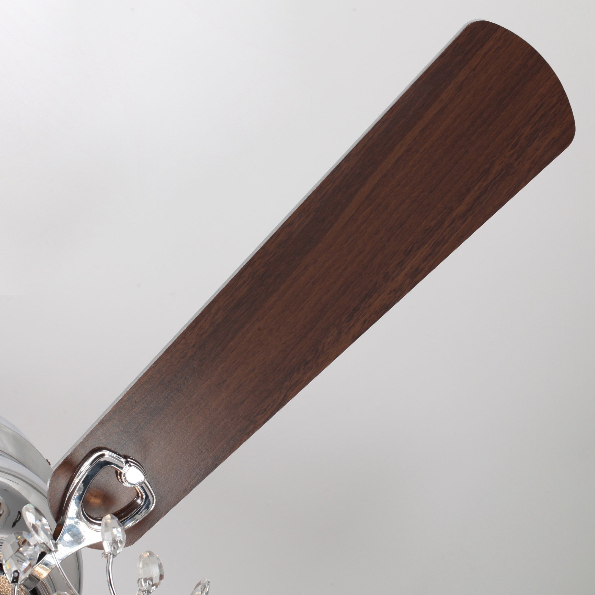 Ventilateur de plafond moderne à 5 pales réversibles, à montage encastré, avec télécommande, 48 pouces, en cristal.