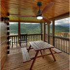 Ventilateur de plafond à LED intégré de 48 et 52 pouces avec lumière et télécommande, moteur à courant continu réversible.