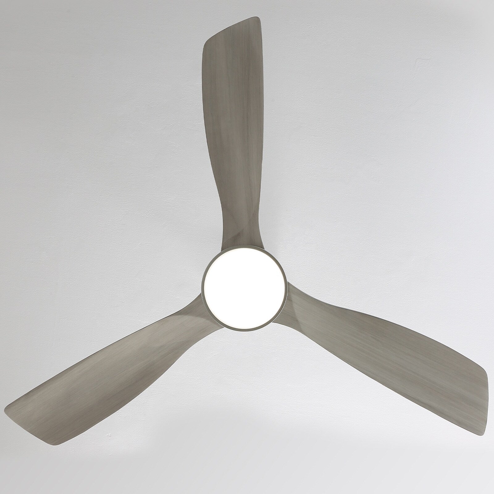 Ventilateur de plafond à LED intégré de 48 et 52 pouces avec lumière et télécommande, moteur à courant continu réversible.