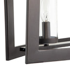 Suspension rectangulaire en verre vintage à 5 lumières, style industriel moderne du milieu du siècle, pour îlot de cuisine.