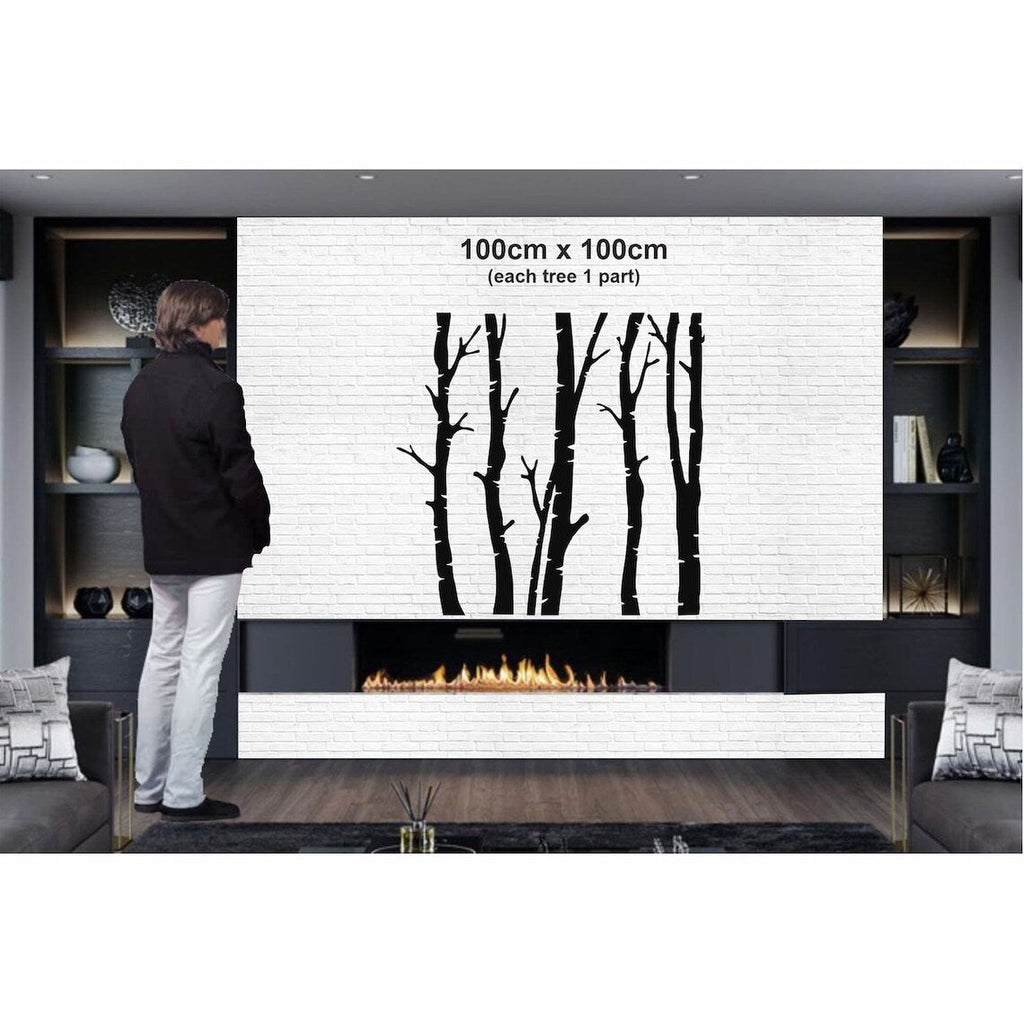 5 décorations murales métalliques en forme d'arbre sec pour l'intérieur et l'extérieur de la maison