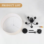 Suspension moderne à 5 lumières, à fixer au plafond, pour salle à manger, chambres à coucher et salon - N/A