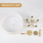 Suspension moderne à 5 lumières, à fixer au plafond, pour salle à manger, chambres à coucher et salon - N/A