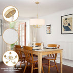 Suspension moderne à 5 lumières, à fixer au plafond, pour salle à manger, chambres à coucher et salon - N/A