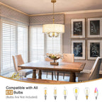 Suspension moderne à 5 lumières, à fixer au plafond, pour salle à manger, chambres à coucher et salon - N/A