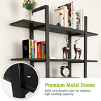 Étagère à livres 5 niveaux, bibliothèque de style industriel vintage