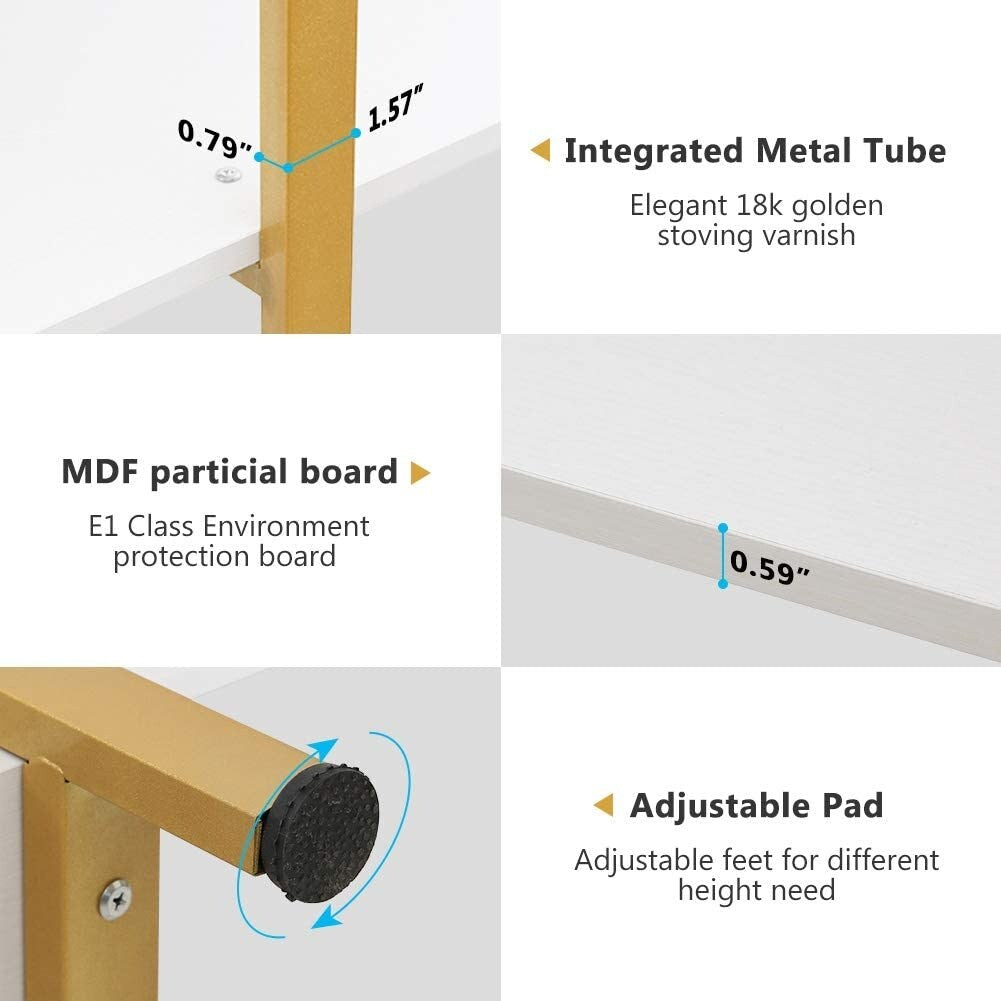 Étagère à livres 5 niveaux, bibliothèque de style industriel vintage