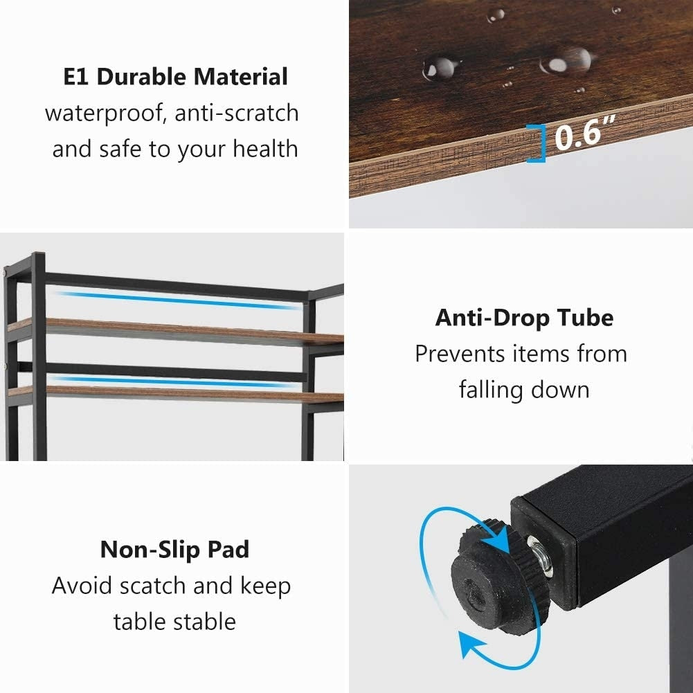 Étagère de rangement utilitaire à 5 niveaux pour cuisine, support pour four à micro-ondes, chariot à micro-ondes industriel avec meuble de rangement.