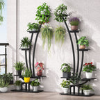 Support pour plantes d'intérieur, étagère à fleurs à 6 niveaux pour jardin intérieur - Lot de 2