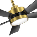 Ventilateur de plafond Breezary à 5 pales LED 65/52/42 avec kit d'éclairage et télécommande