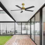 Ventilateur de plafond Breezary à 5 pales LED 65/52/42 avec kit d'éclairage et télécommande