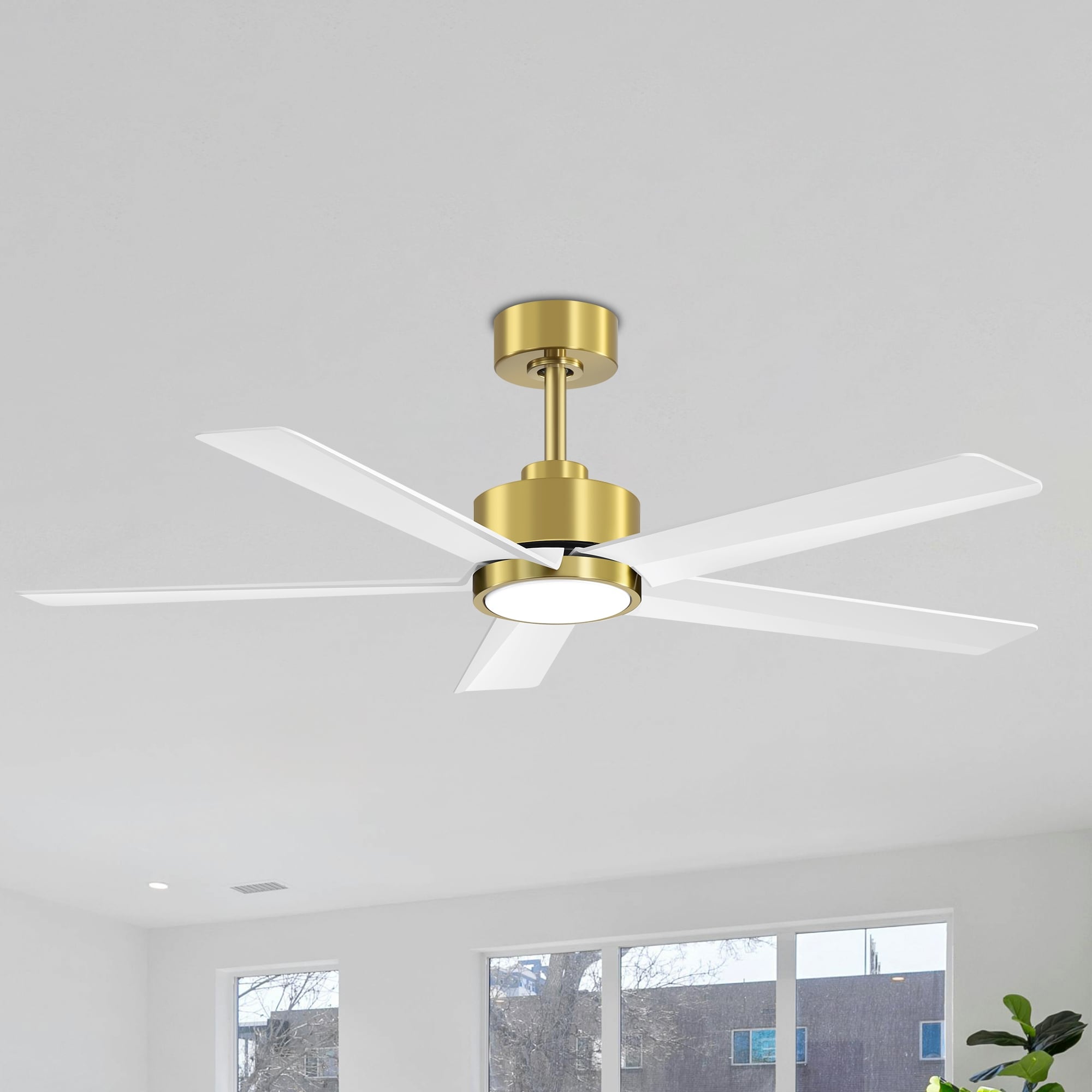 Ventilateur de plafond Breezary à 5 pales LED 65/52/42 avec kit d'éclairage et télécommande