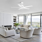 Ventilateur de plafond Breezary à 5 pales LED 65/52/42 avec kit d'éclairage et télécommande