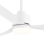 Ventilateur de plafond LED 52 pouces avec éclairage et télécommande (3 pales)