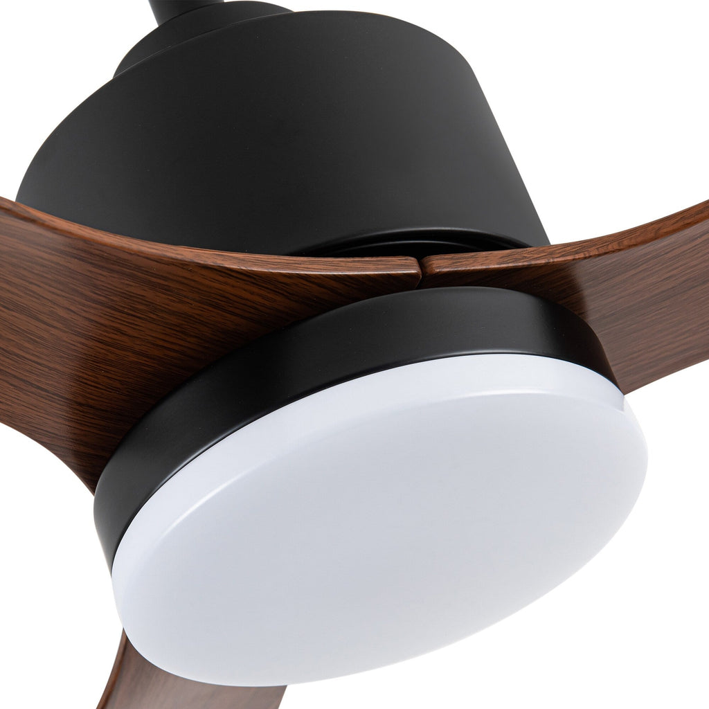 Ventilateur de plafond LED 52 pouces avec éclairage et télécommande (3 pales)
