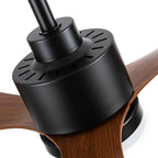 Ventilateur de plafond LED 52 pouces avec éclairage et télécommande (3 pales)