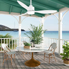 Ventilateur de plafond LED 52 pouces avec éclairage et télécommande (3 pales)