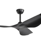 Ventilateur de plafond moderne de 52 pouces en bois massif/ABS avec télécommande (sans éclairage), 6 vitesses de ventilation, flux d'air réversible.