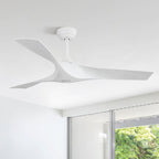 Ventilateur de plafond moderne de 52 pouces en bois massif/ABS avec télécommande (sans éclairage), 6 vitesses de ventilation, flux d'air réversible.