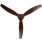 Ventilateur de plafond moderne de 52 pouces en bois massif/ABS avec télécommande (sans éclairage), 6 vitesses de ventilation, flux d'air réversible.