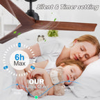 Ventilateur de plafond moderne de 52 pouces en bois massif/ABS avec télécommande (sans éclairage), 6 vitesses de ventilation, flux d'air réversible.