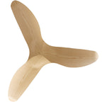 Ventilateur de plafond moderne de 52 pouces en bois massif/ABS avec télécommande (sans éclairage), 6 vitesses de ventilation, flux d'air réversible.