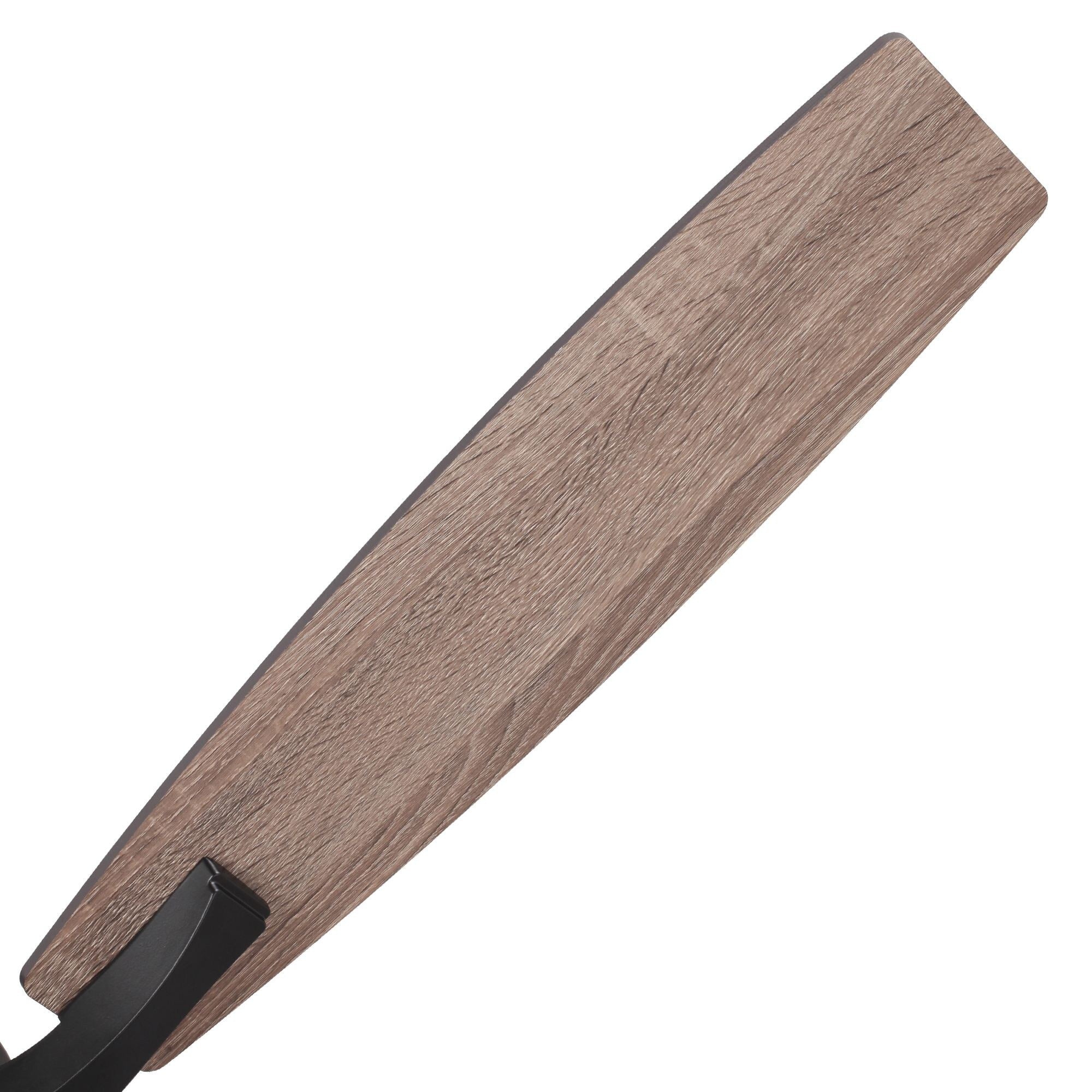 Ventilateur de plafond décoratif noir à 52 pales en verre dépoli, avec télécommande et kit d'éclairage.