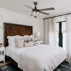 Ventilateur de plafond industriel à 5 pales en bois noir avec télécommande