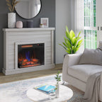 Mantel de cheminée à lambris de 52 pouces avec insert de foyer 3D