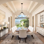 Luminaire à 24 lumières en forme de roue de chariot ronde de 54 pouces