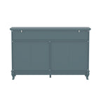 Commode de chambre à coucher double de 135 cm de large avec tiroirs de rangement