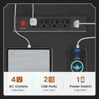 Bureau de direction de style farmhouse, bureau de travail à domicile, tiroir à dossiers, support de moniteur, prise de courant.