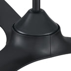 Ventilateur de plafond à courant continu à 3 pales, noir moderne, 56 pouces, avec télécommande.