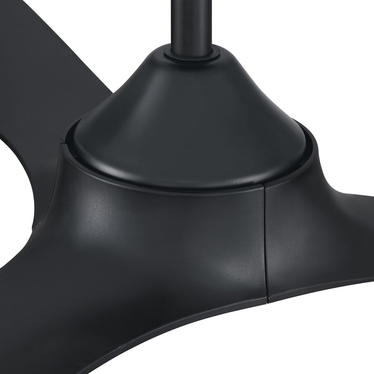 Ventilateur de plafond à courant continu à 3 pales, noir moderne, 56 pouces, avec télécommande.