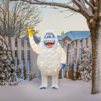 56 Rudolph Décoration de jardin LED 3D pré-éclairée en forme de bourdon avec étoile