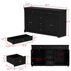 Buffet de rangement blanc laqué, style moderne contemporain du milieu du siècle, 59,1 pouces