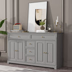 Buffet de rangement blanc laqué, style moderne contemporain du milieu du siècle, 59,1 pouces