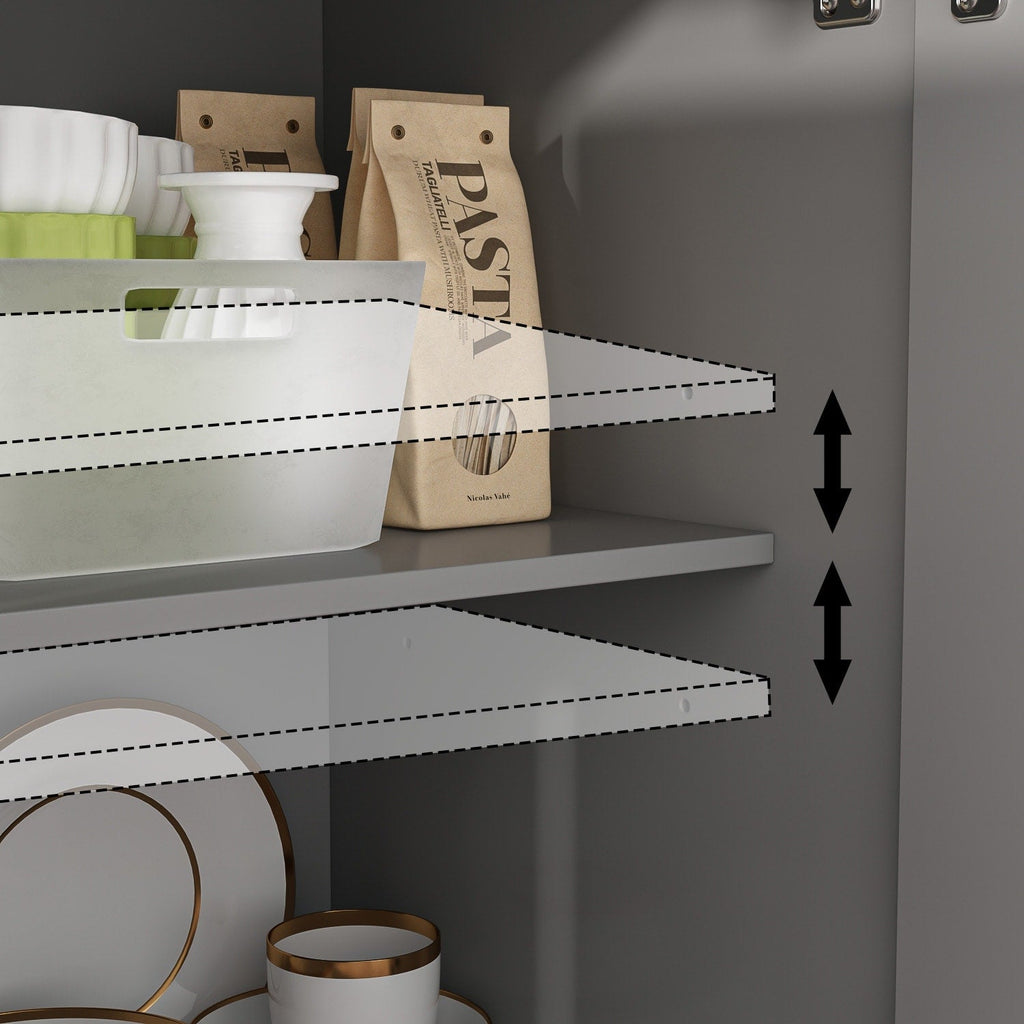 Buffet de rangement blanc laqué, style moderne contemporain du milieu du siècle, 59,1 pouces