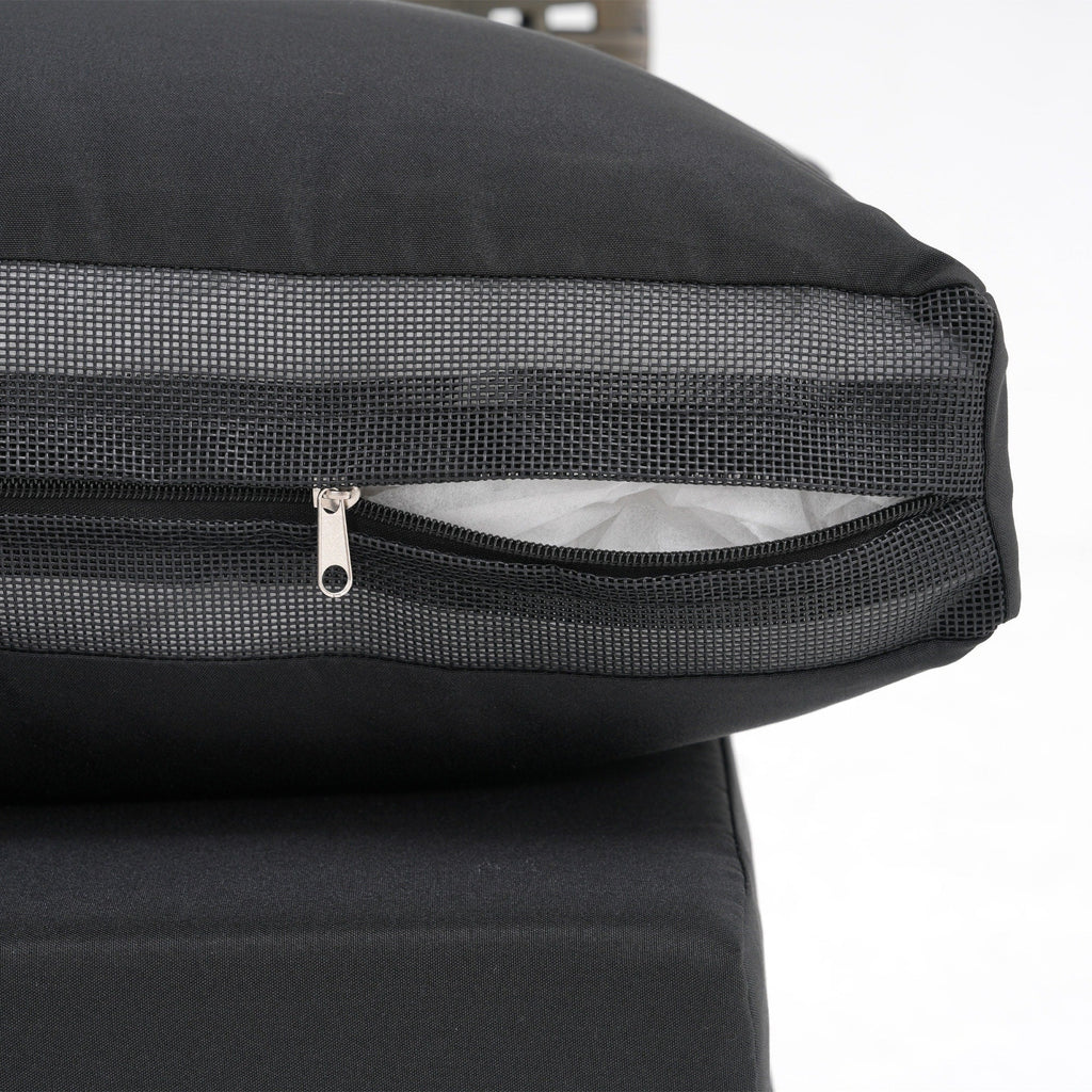 Ensemble de sièges d'extérieur modulables 6 personnes avec coussins