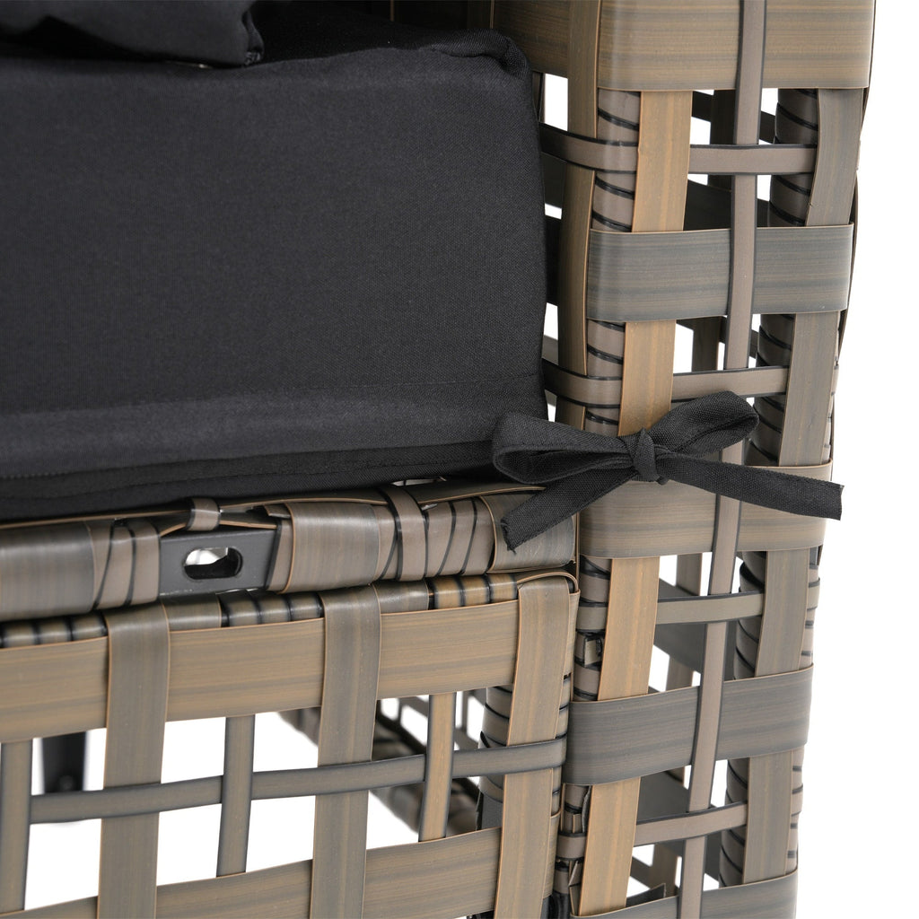 Ensemble de sièges d'extérieur modulables 6 personnes avec coussins