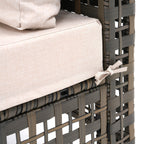 Ensemble de sièges d'extérieur modulables 6 personnes avec coussins