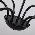 Luminaire minimaliste à 6 lumières de 64 pouces en noir mat / doré / chrome - N/A