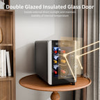 Cave à vin réfrigérante 6 bouteilles (46-66°F), mini-réfrigérateur à boissons indépendant pour l'été, cave à vin avec contrôle de température.